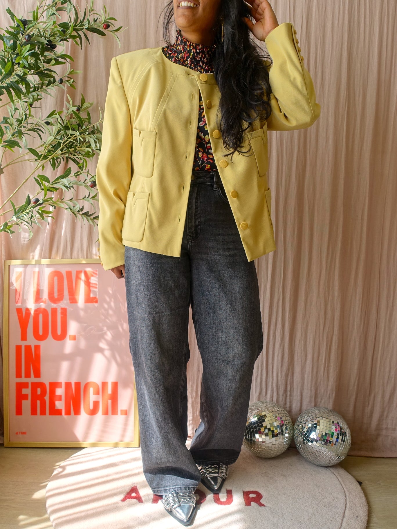 Exclusieve Edgar Vos co-ord set (blazer + rok) cream brulee