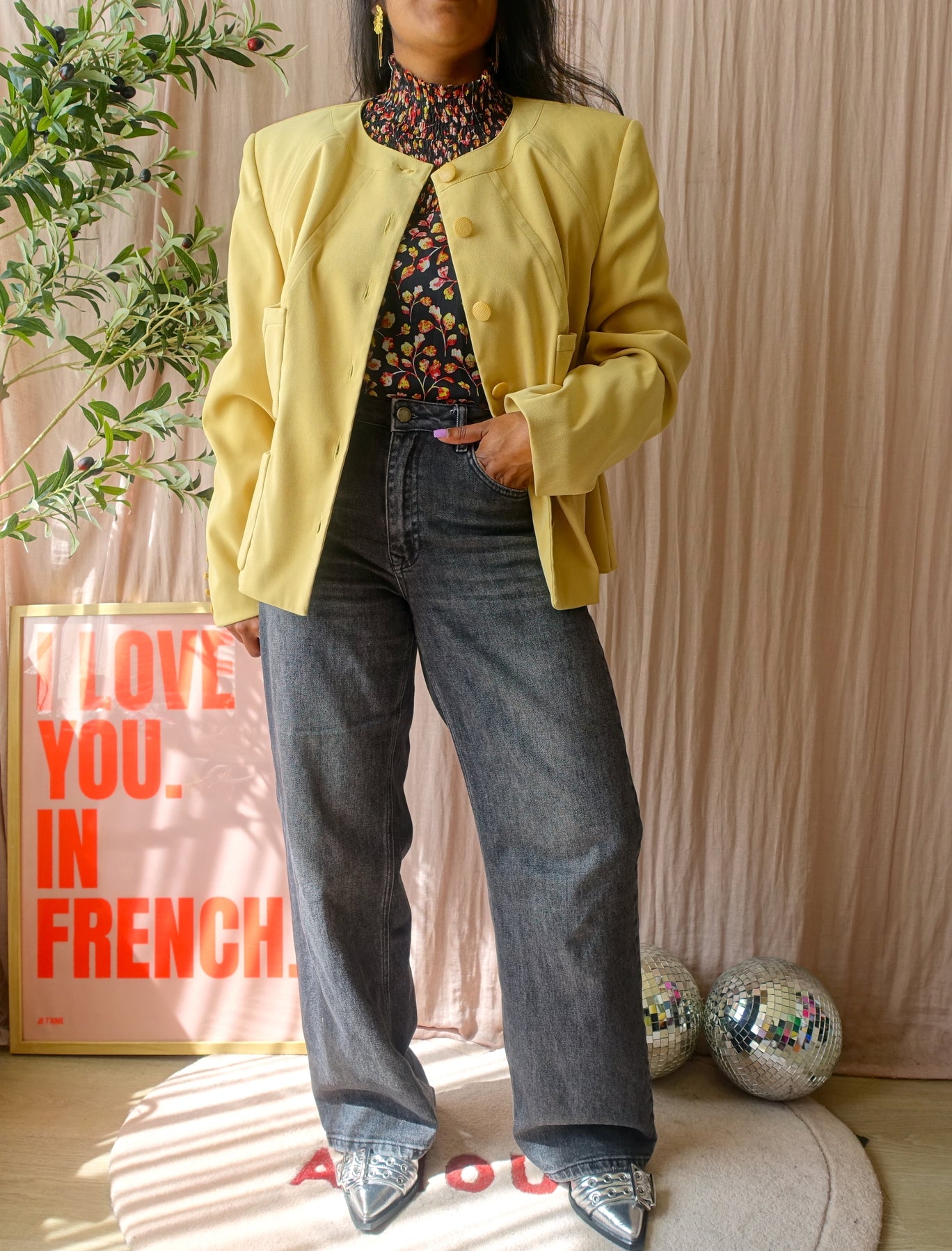 Exclusieve Edgar Vos co-ord set (blazer + rok) cream brulee