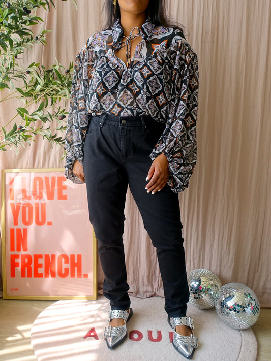 Levi's revel mid rise skinny zwart