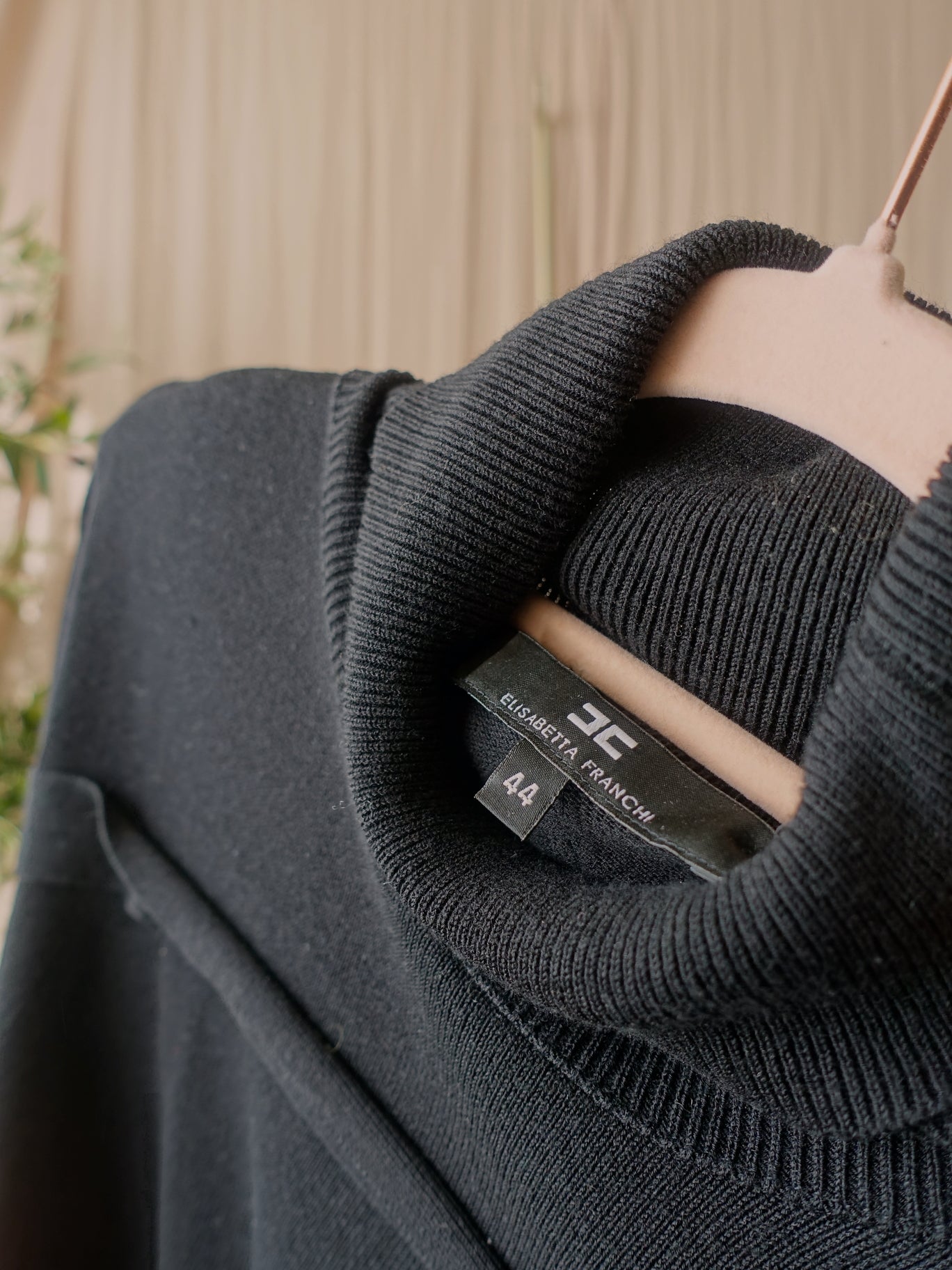 Elisabetta Franchi knitted col pullover zwart