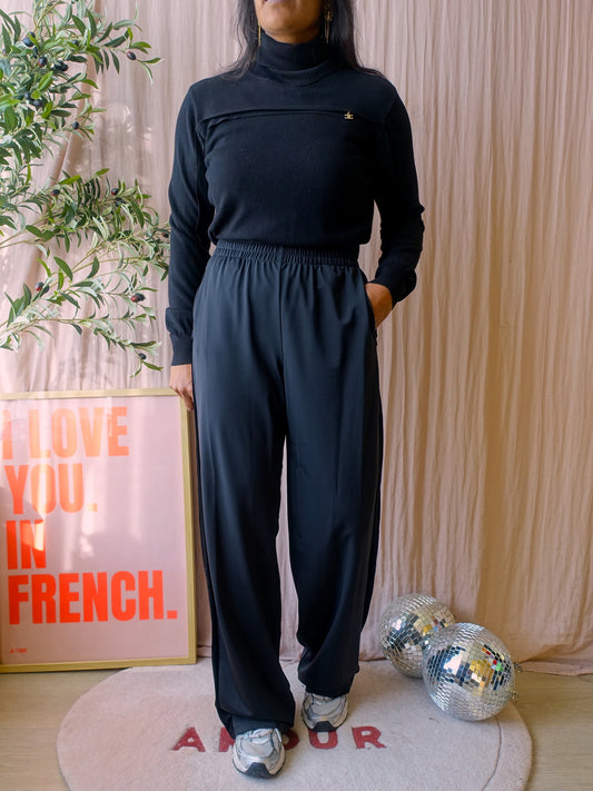 Elisabetta Franchi knitted col pullover zwart