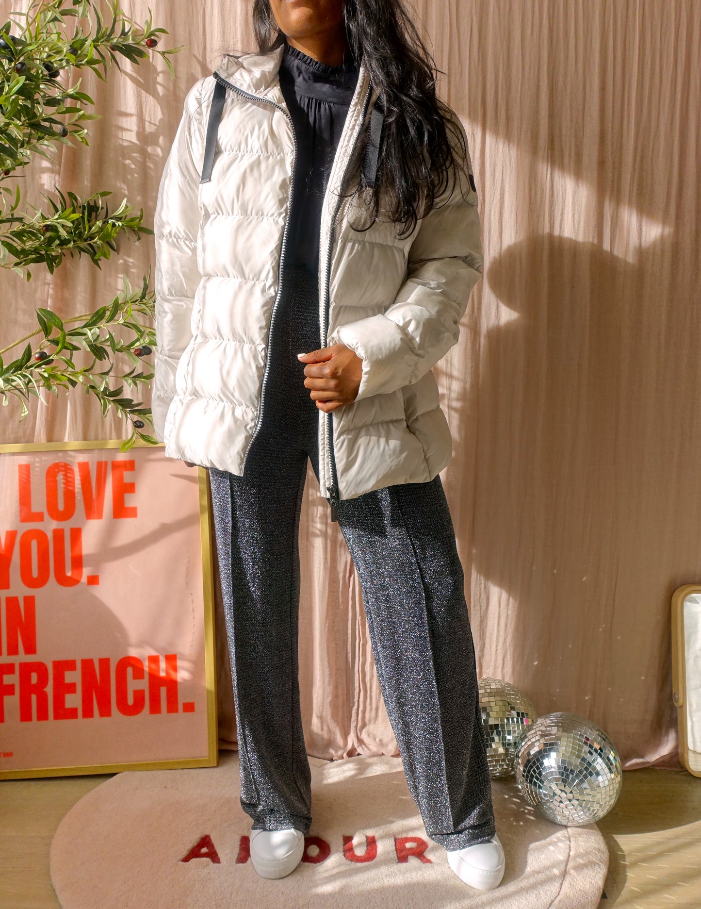 Etage Denmark recycled down wind jacket ecru