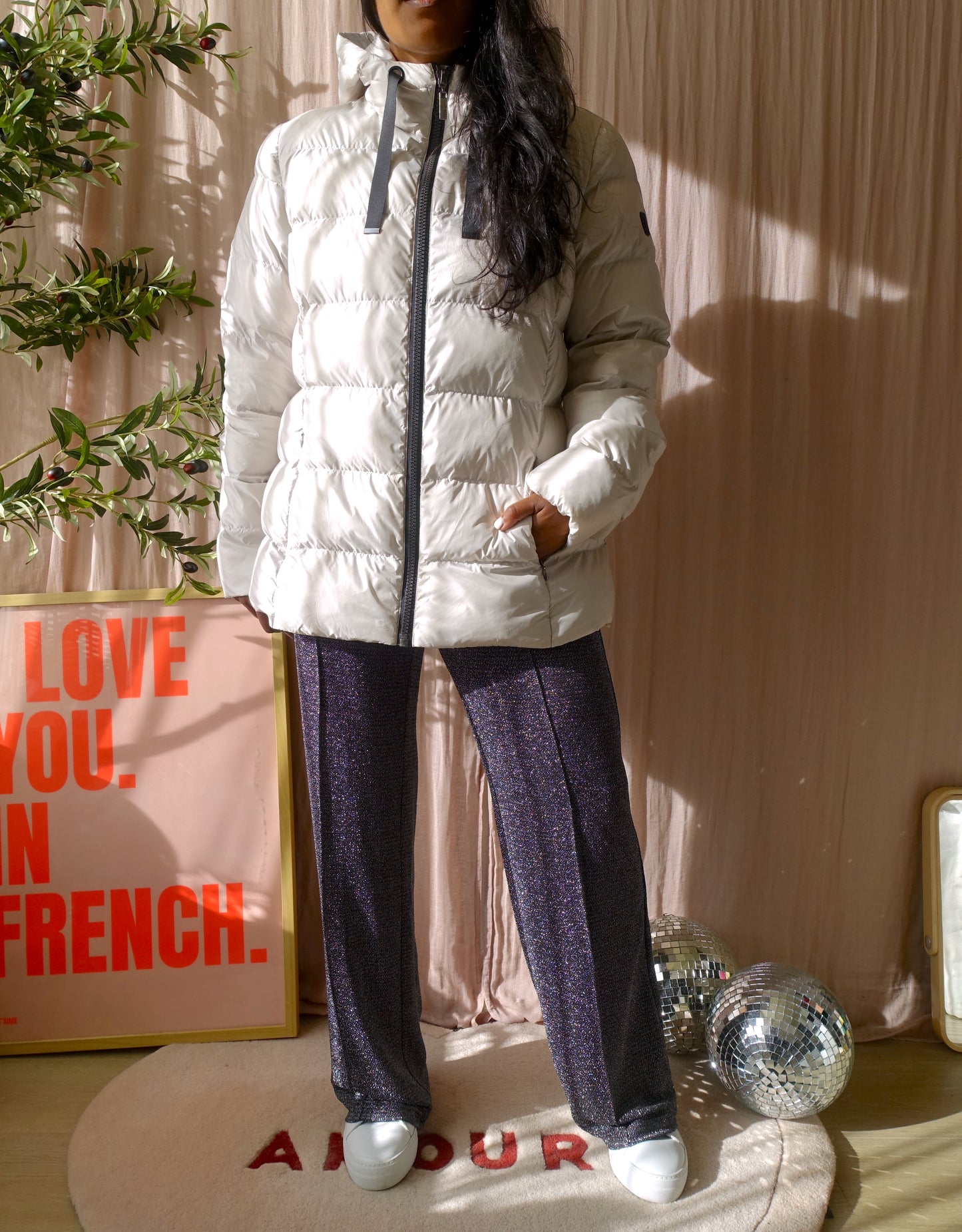 Etage Denmark recycled down wind jacket ecru