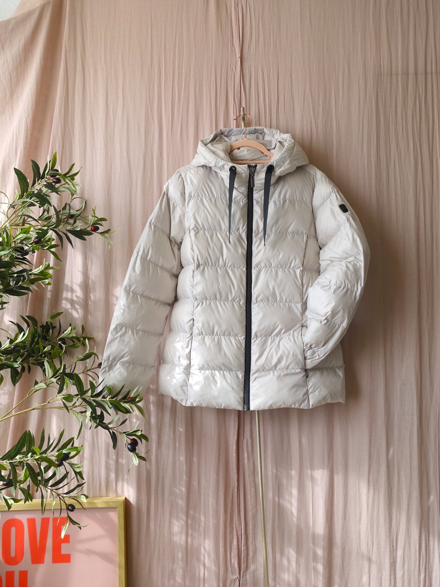 Etage Denmark recycled down wind jacket ecru