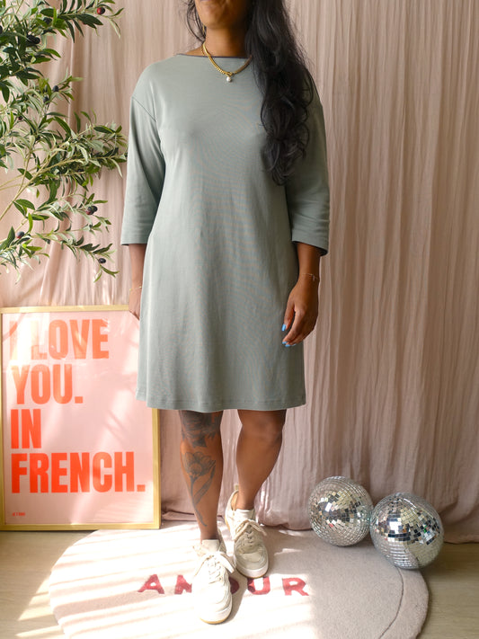 Fabiana Filippi jersey stretch jurk sage green