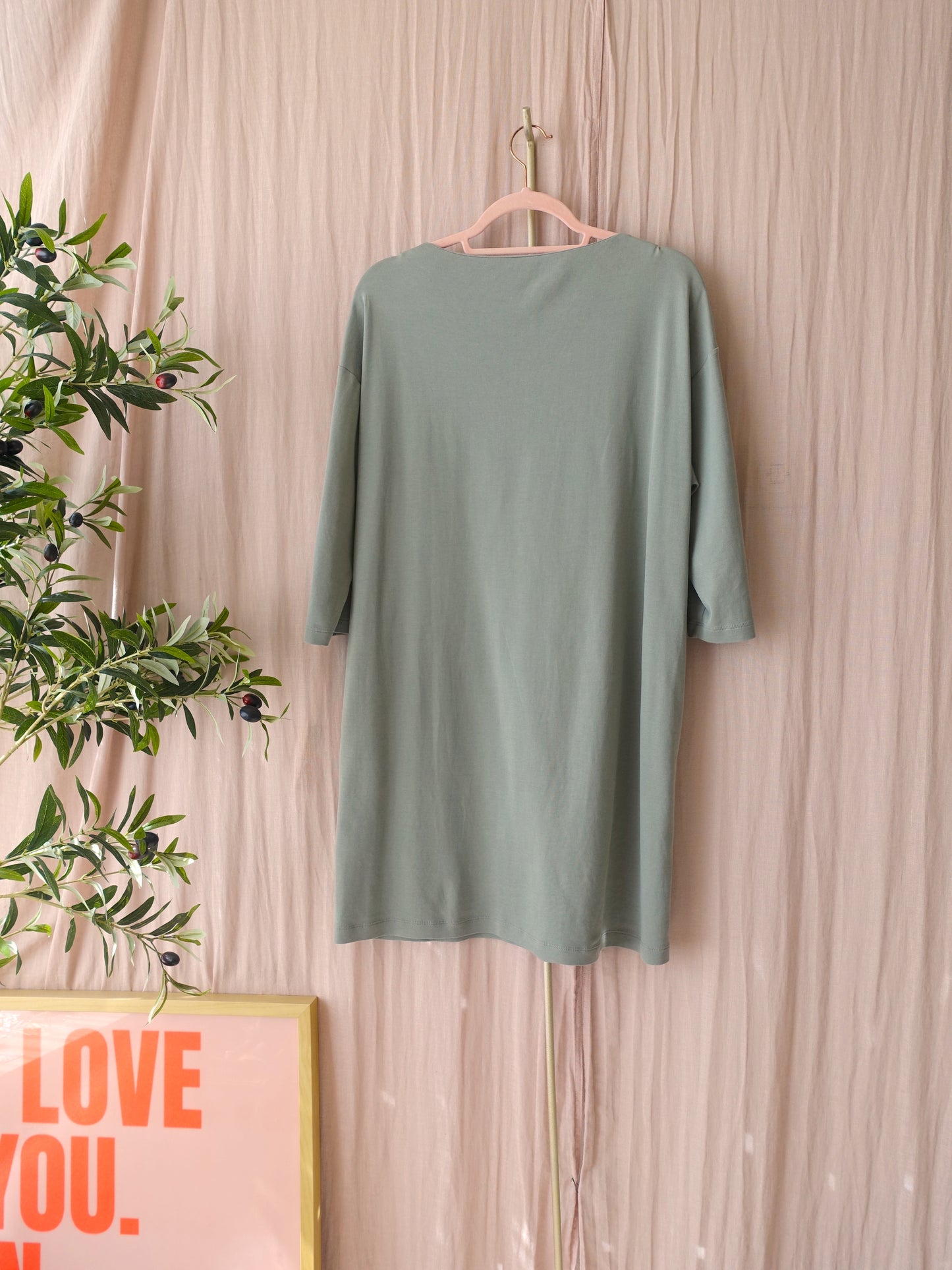 Fabiana Filippi jersey stretch jurk sage green