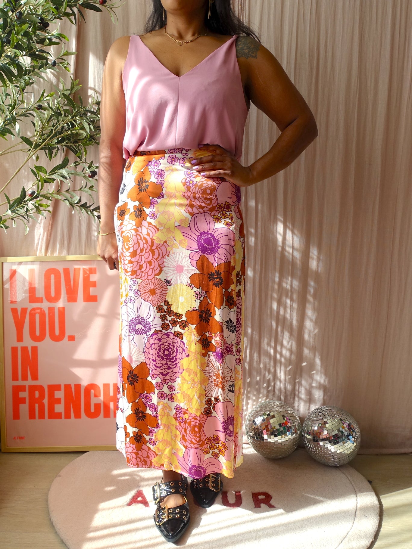 Fabienne Chapot laurie midi rok pastel flowers