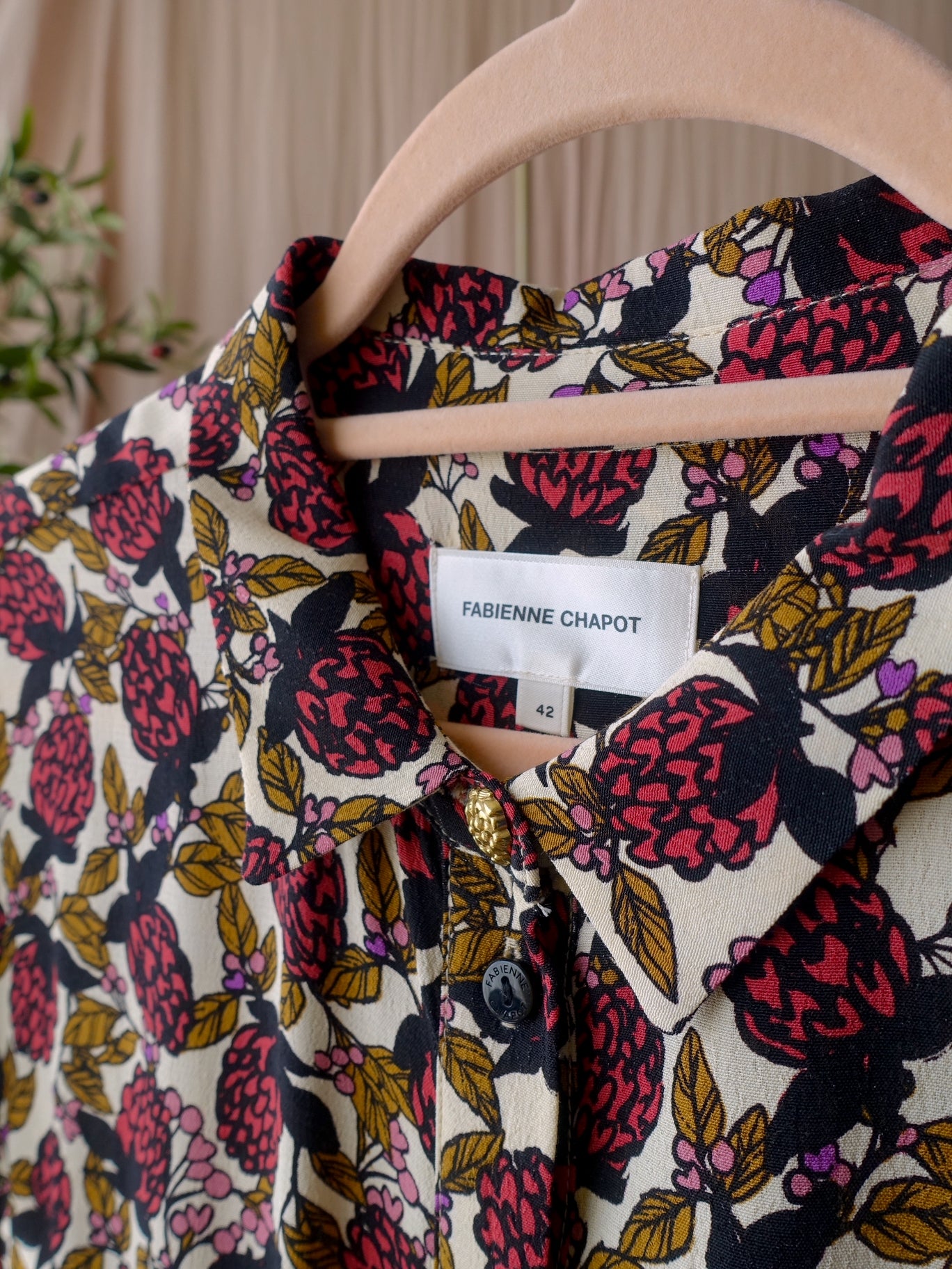 Fabienne Chapot viscose frida bow jurk very berry
