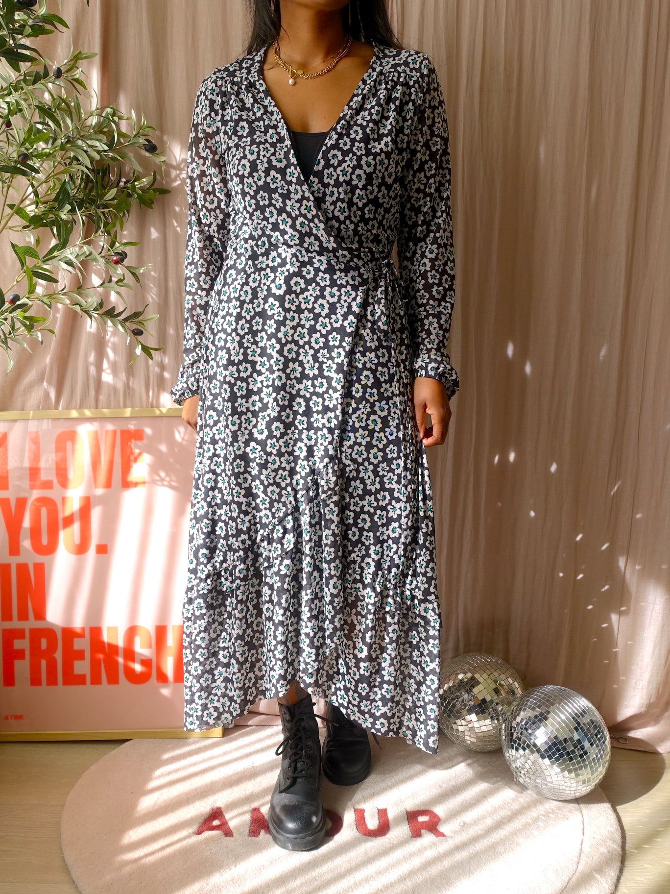Fabienne Chapot natasja frill mesh jurk