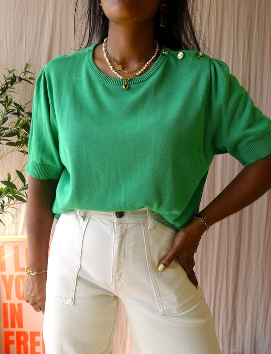 Fabienne Chapot philou pullover court green