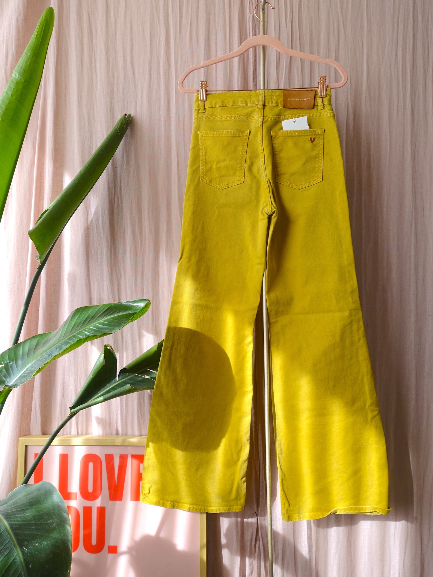 Fabienne Chapot eve high waist flared sunshine ochre
