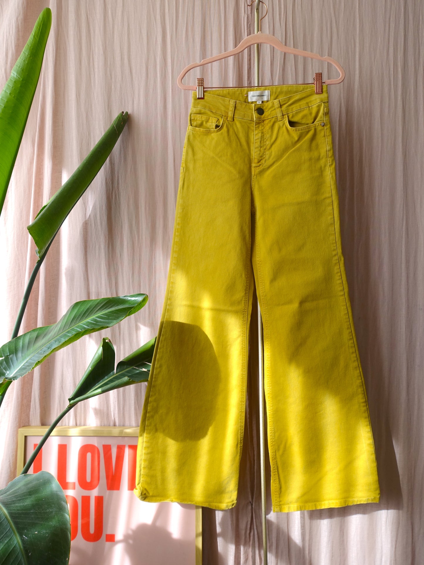 Fabienne Chapot eve high waist flared sunshine ochre