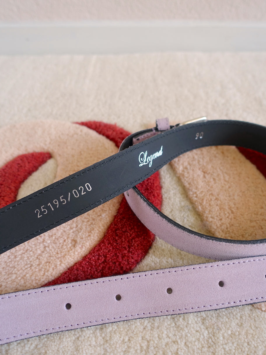 Legend small suède riem lilac snow