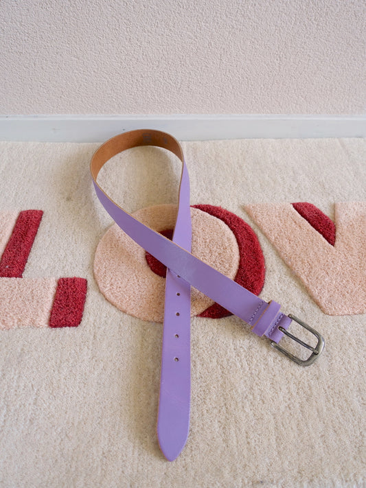 The Parisienne belt lederen riem pastel lilac