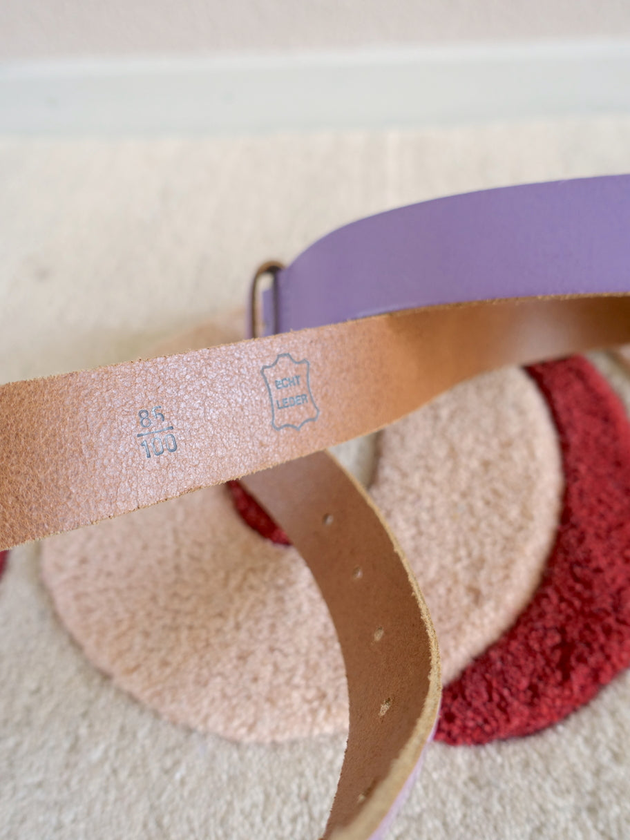 The Parisienne belt lederen riem pastel lilac