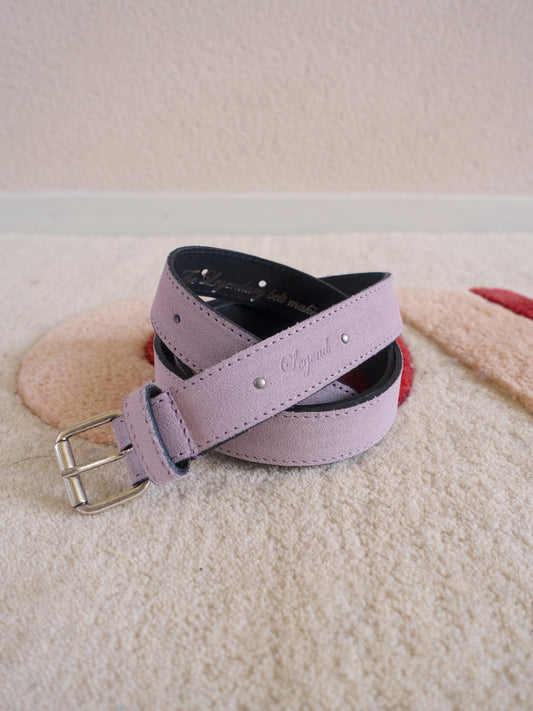 Legend small suède riem lilac snow