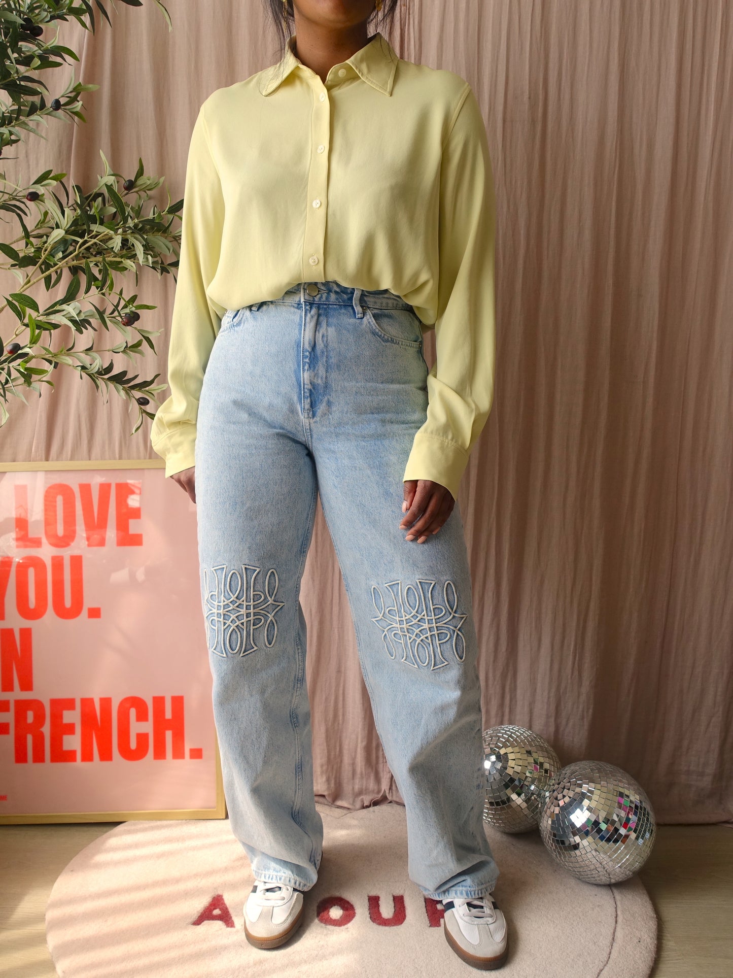 Filippa K vegan silk shirt buttercup yellow