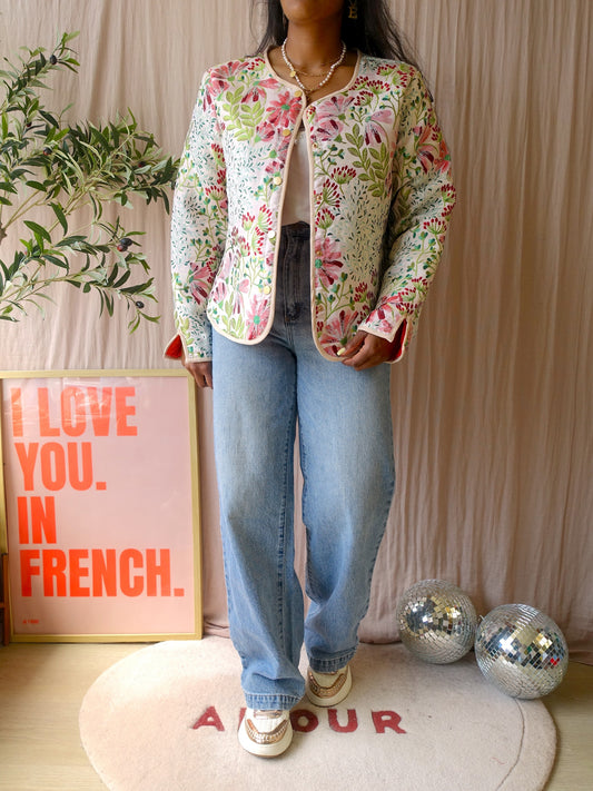Freequent flowa jacquard embroidered jacket