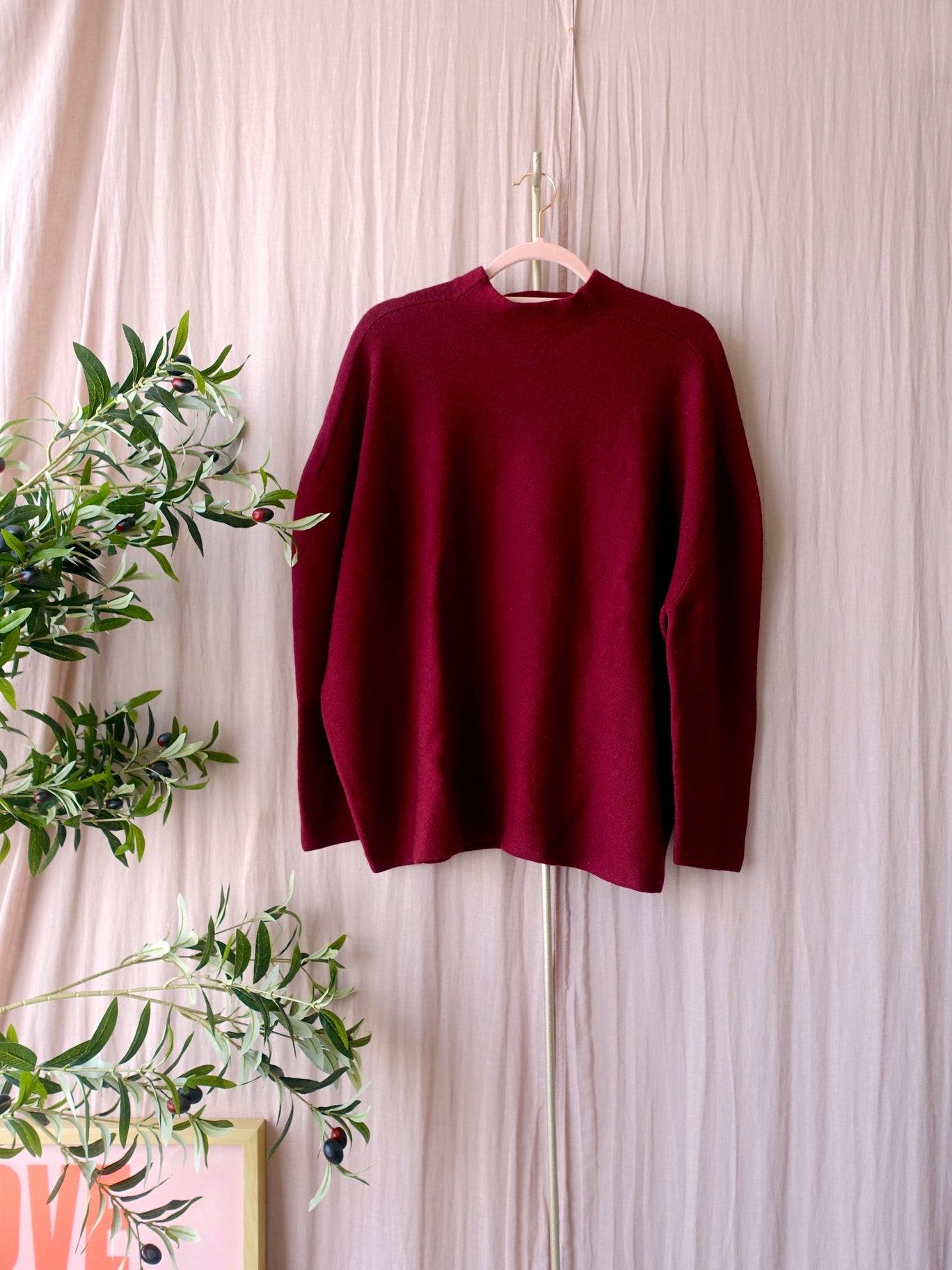 Fynch Hatton pure merino knit maroon