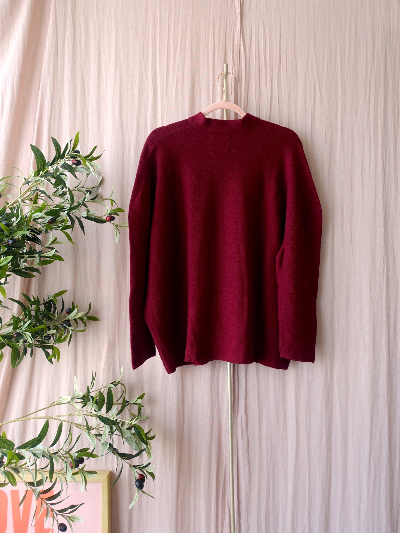 Fynch Hatton pure merino knit maroon