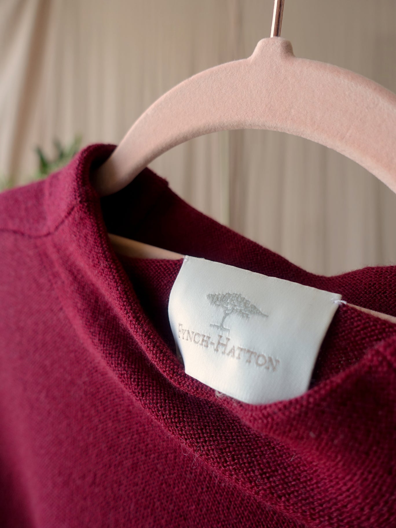 Fynch Hatton pure merino knit maroon