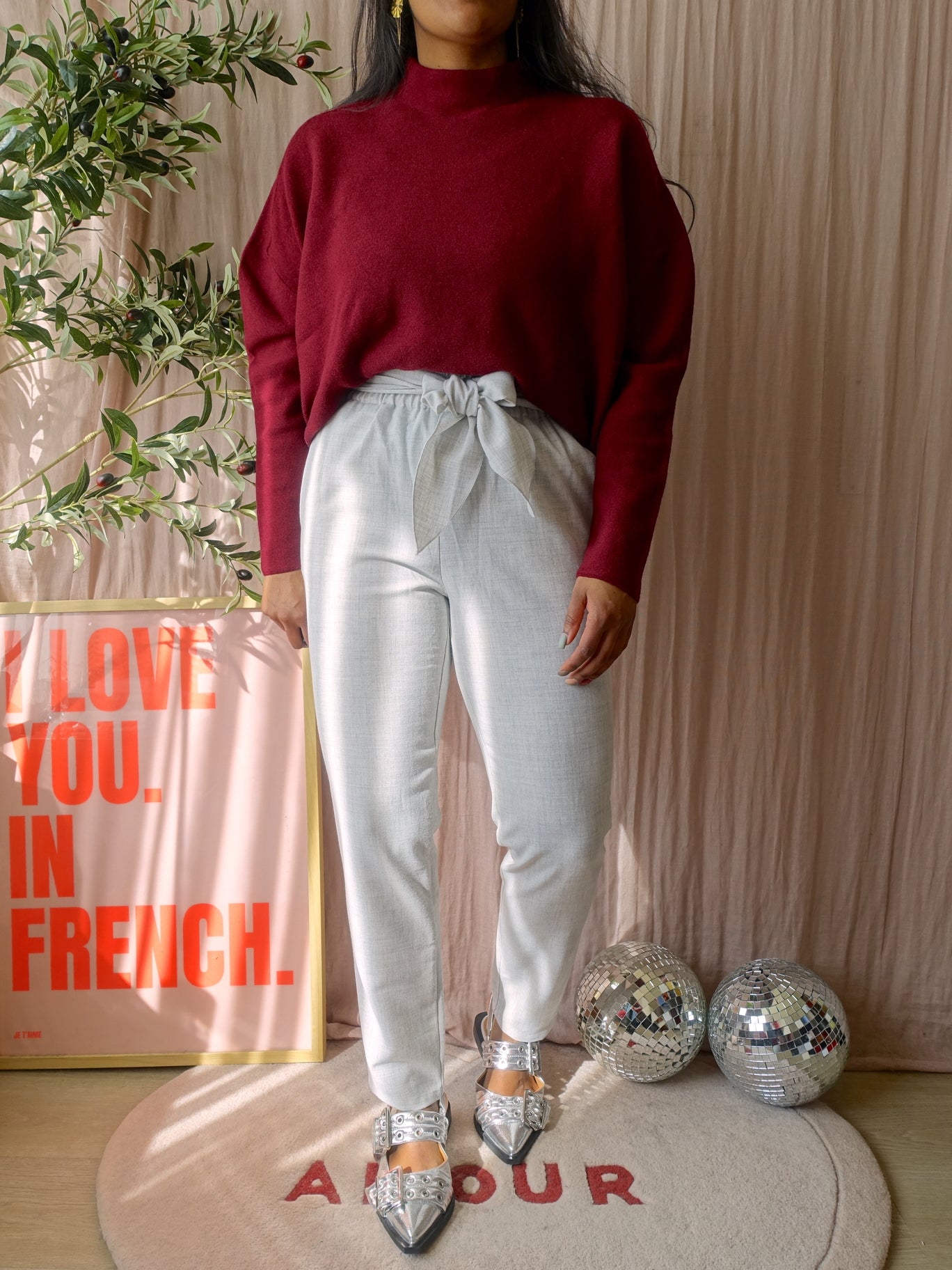Fynch Hatton pure merino knit maroon