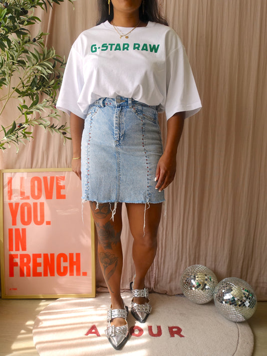 Colourful Rebel high waist non stretch denim rok