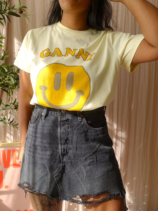 Levi's deconstructed icon skirt antraciet