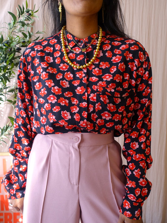 GANNI the floral viscose shirt