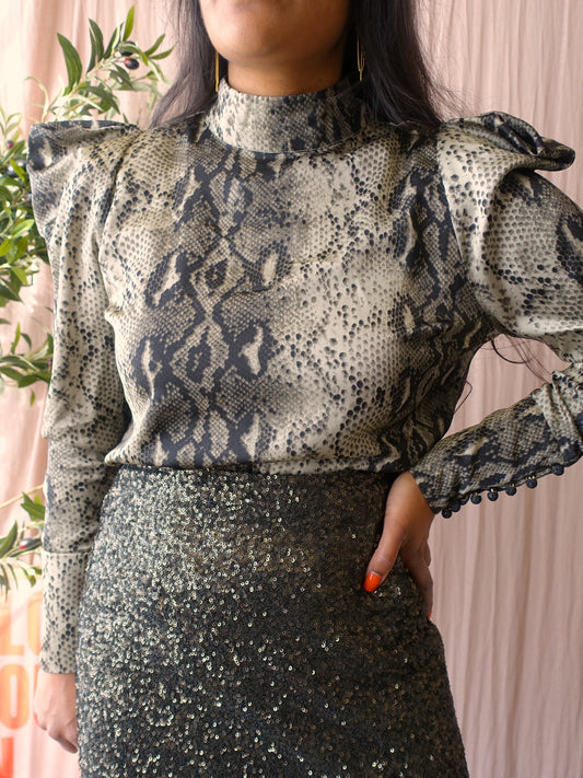 Copenhagen Muse the perfect party top army green