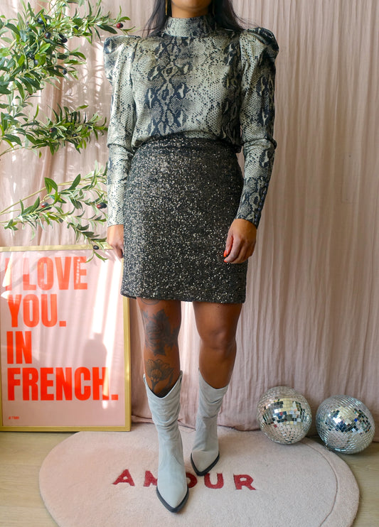 Copenhagen Muse the perfect party top army green