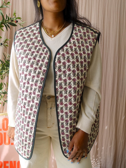 Unique reversible bohemian gilet