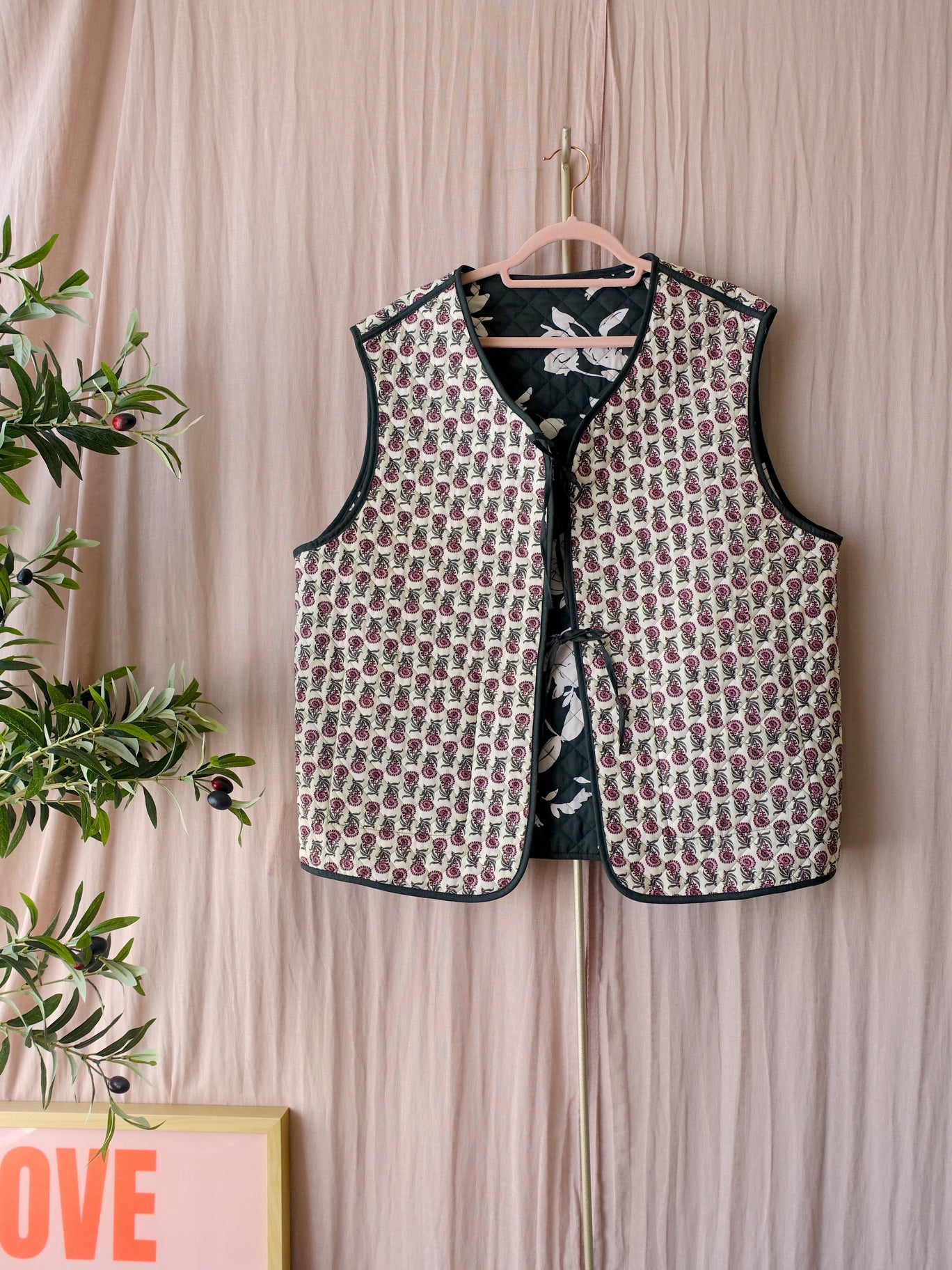 Unique reversible bohemian gilet