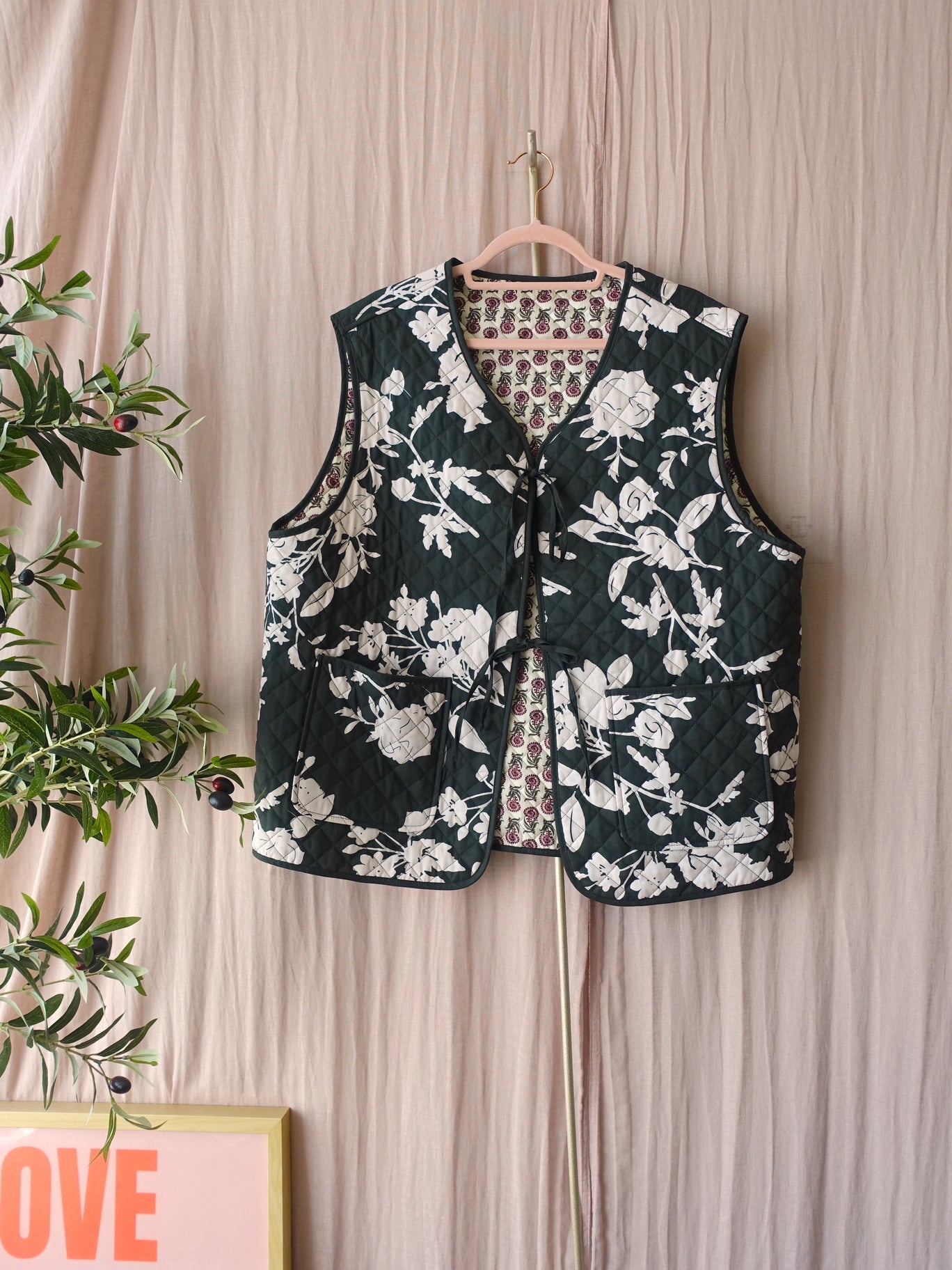 Unique reversible bohemian gilet