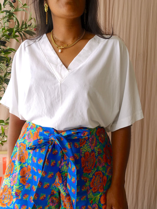 Alpha Studio premium v-neck t-shirt in jersey wit