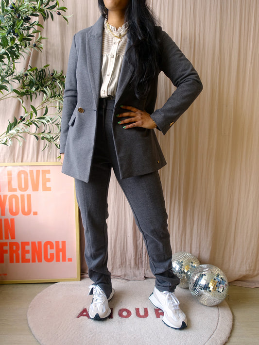 Harper & Yve co-ord suit (blazer + broek) kenza platinum grey