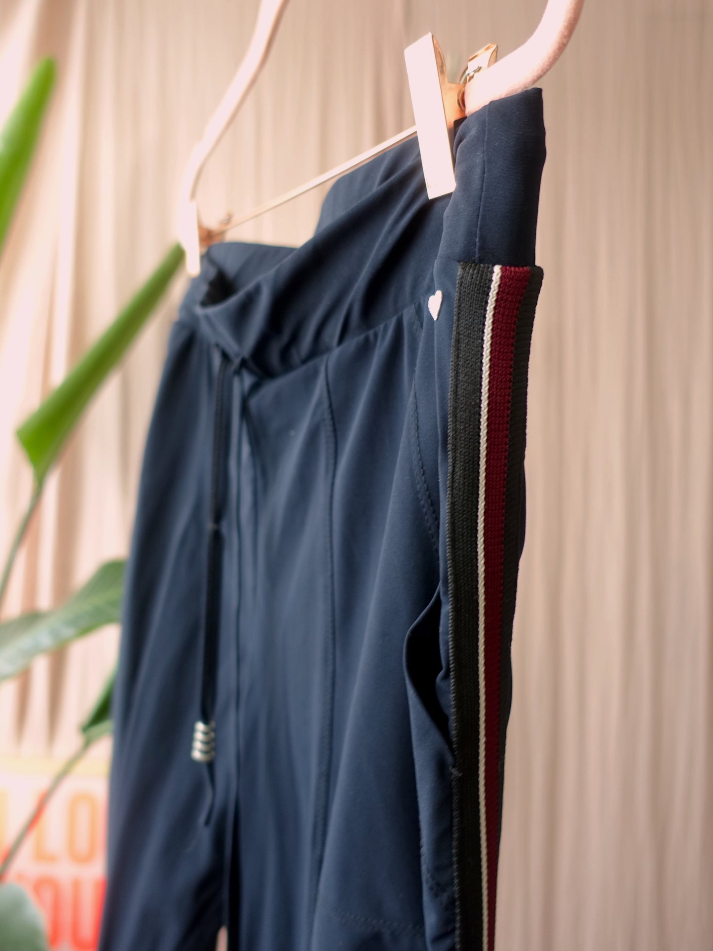 Hart by Helena Hart travelstof broek navy / bordeaux