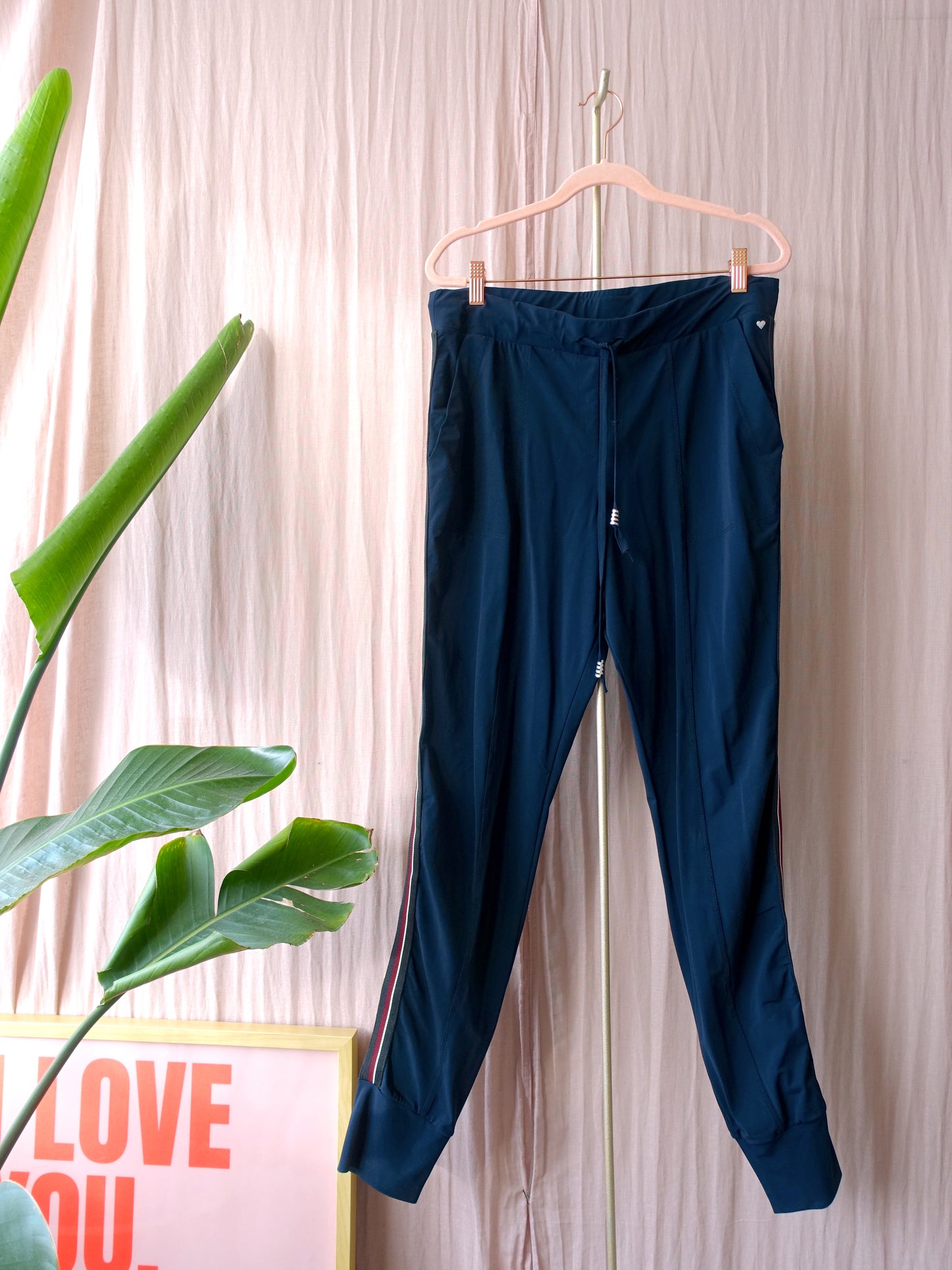 Hart by Helena Hart travelstof broek navy / bordeaux