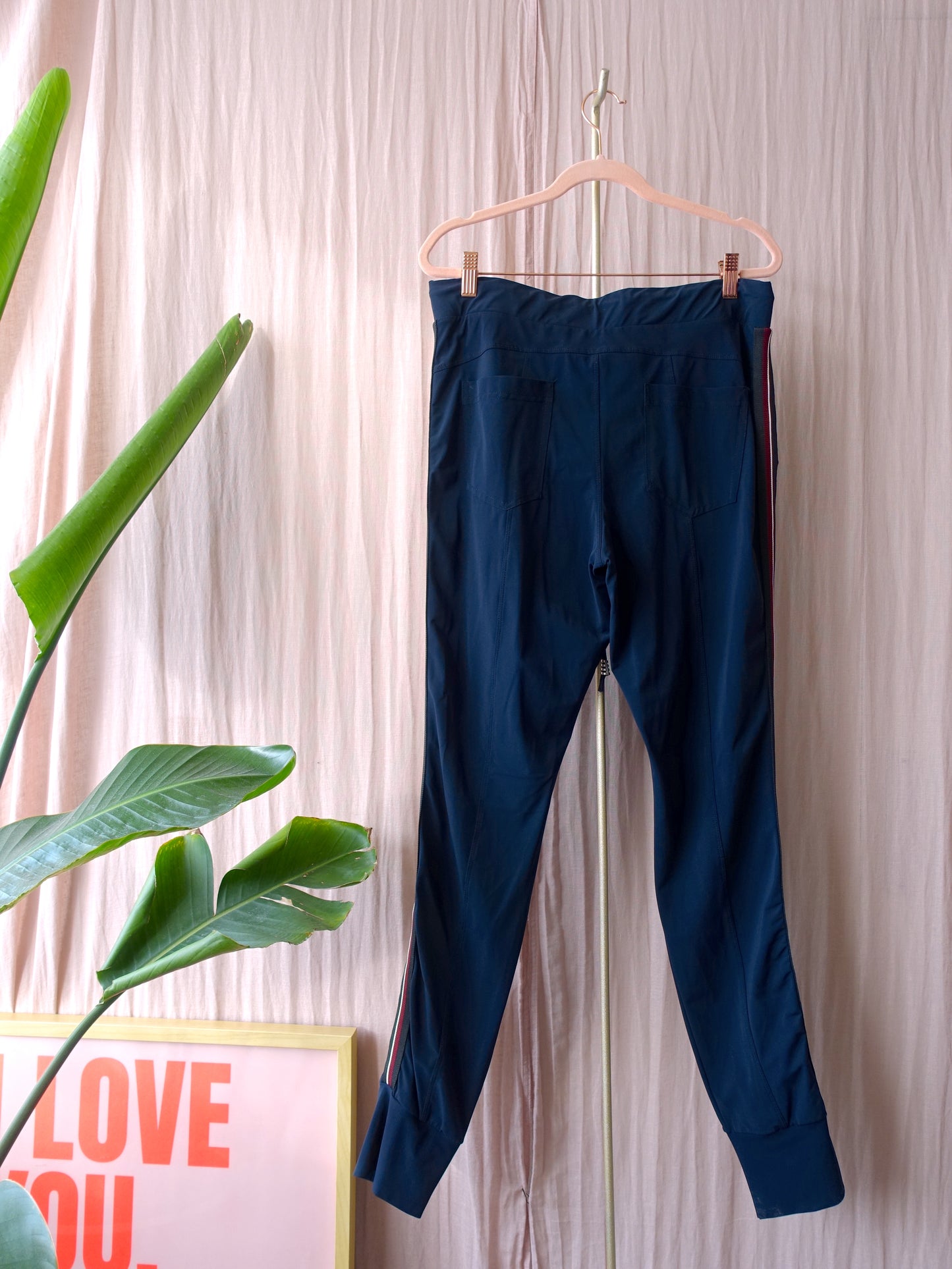 Hart by Helena Hart travelstof broek navy / bordeaux
