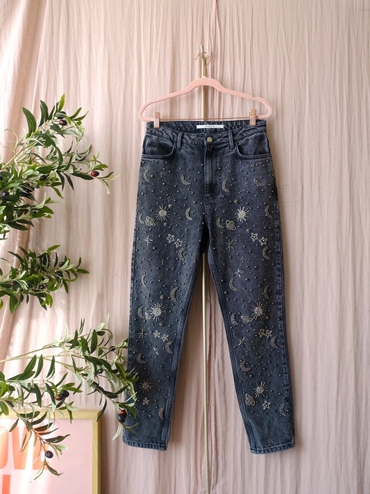 Homage Marilyn straight jeans with embellishment