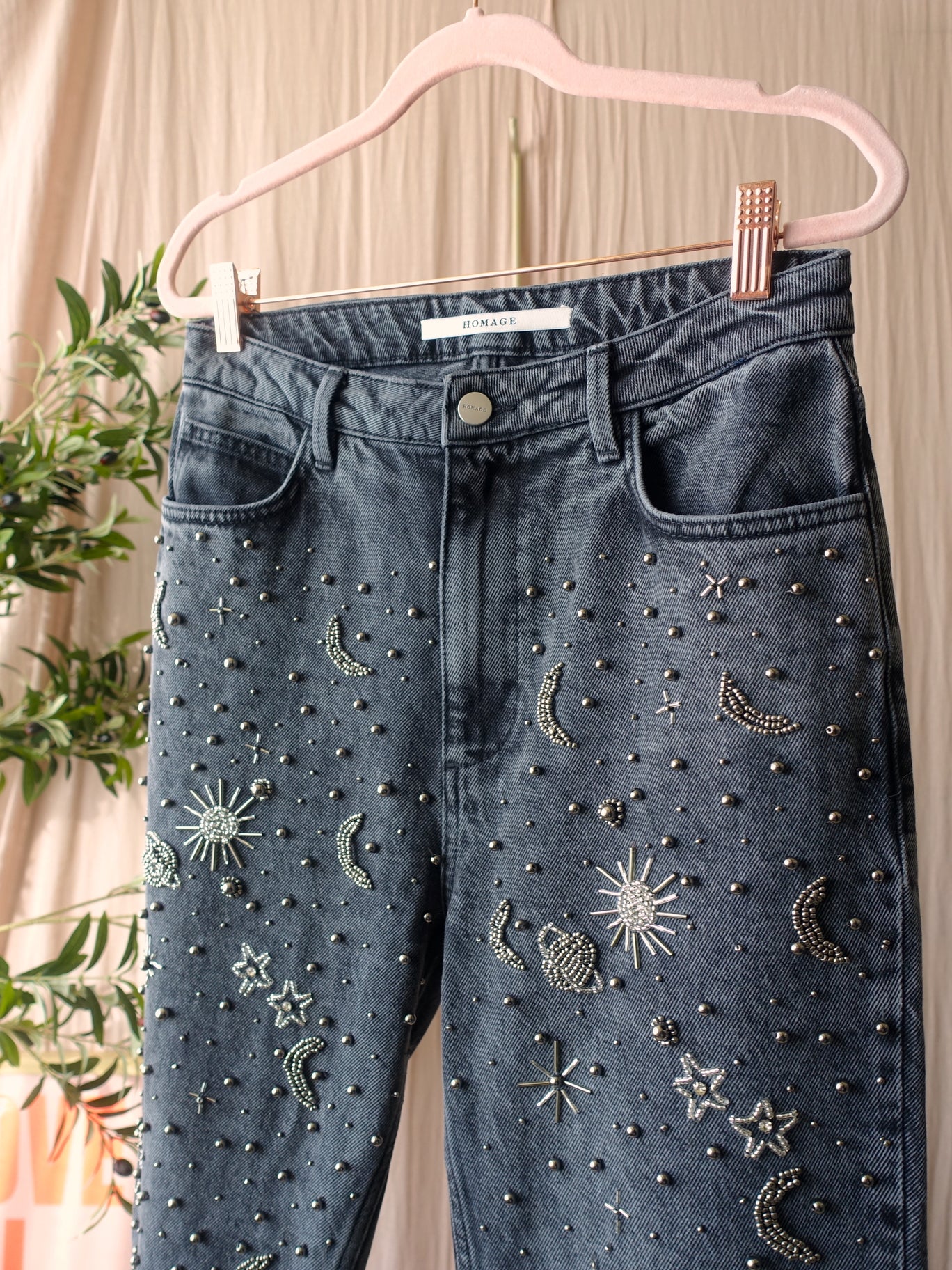Homage Marilyn straight jeans with embellishment
