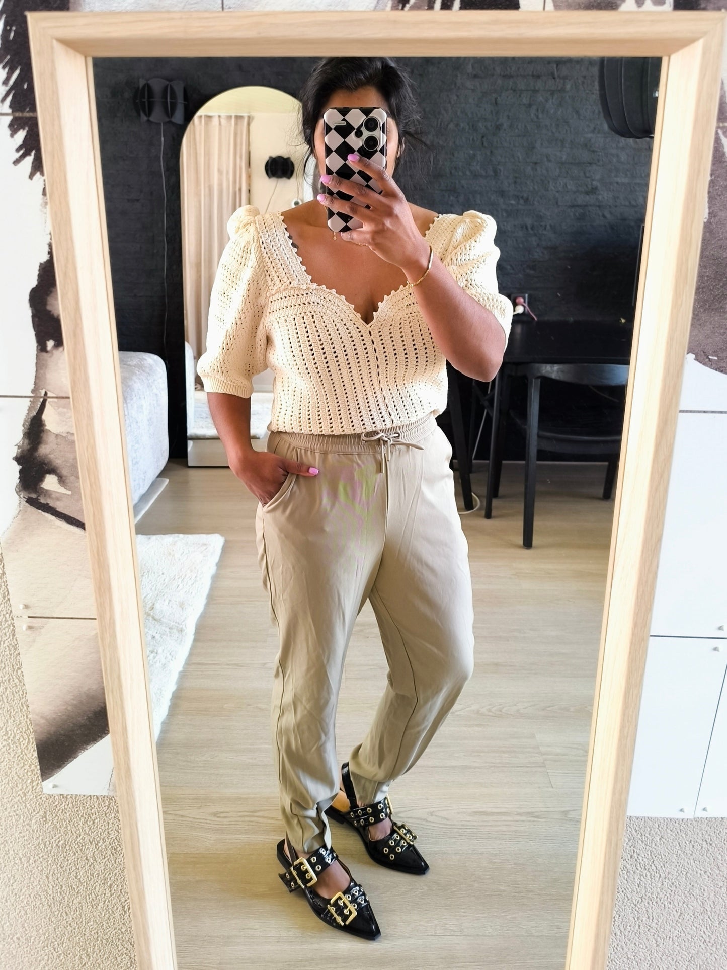 Shoeby city tapered powersuit pants taupe