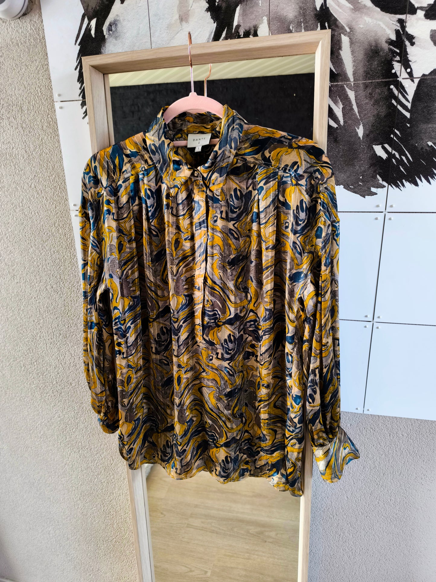 Dante6 Collyn marble lurex blouse