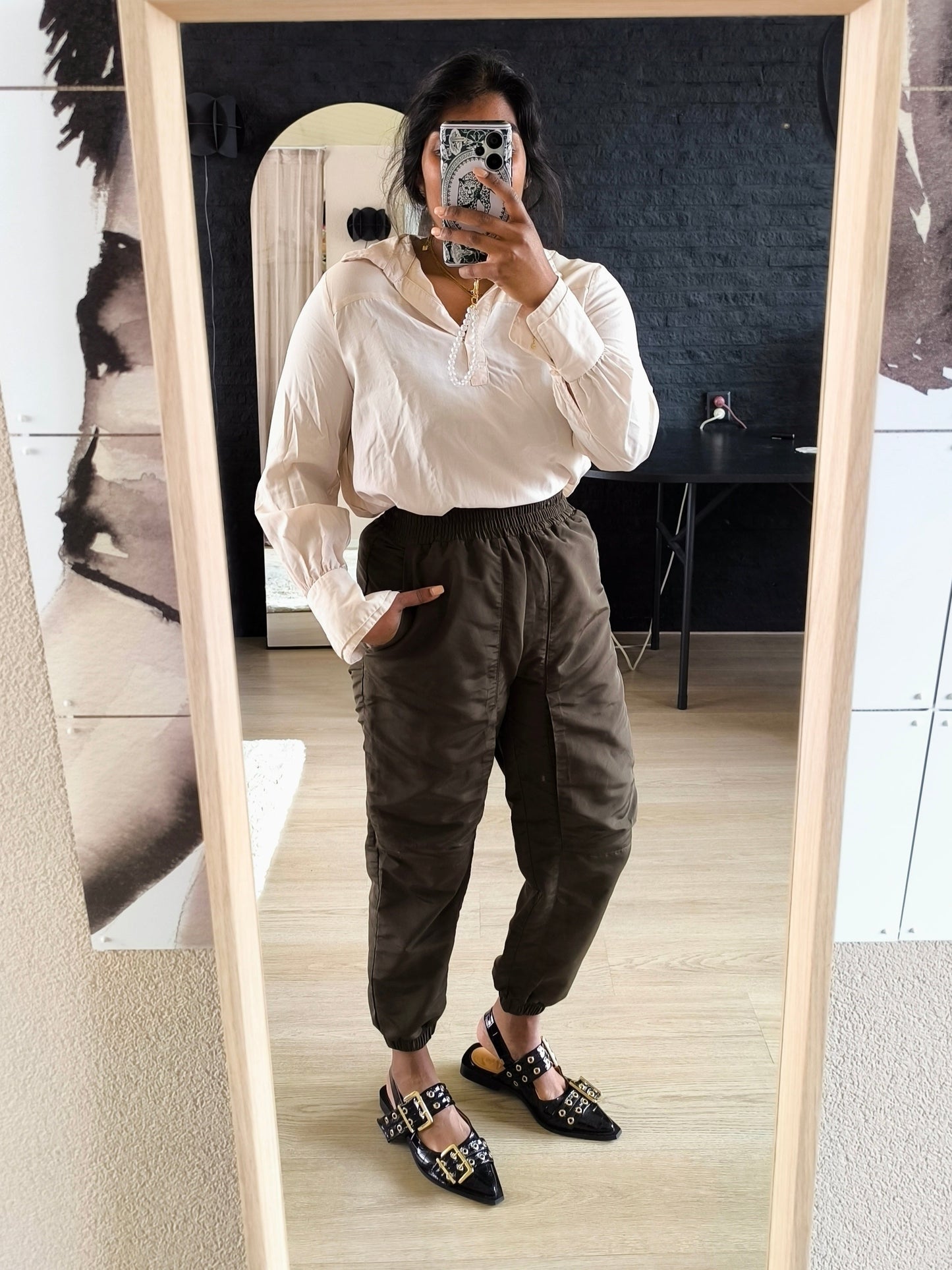 Co'Couture trice tech pant dark olive