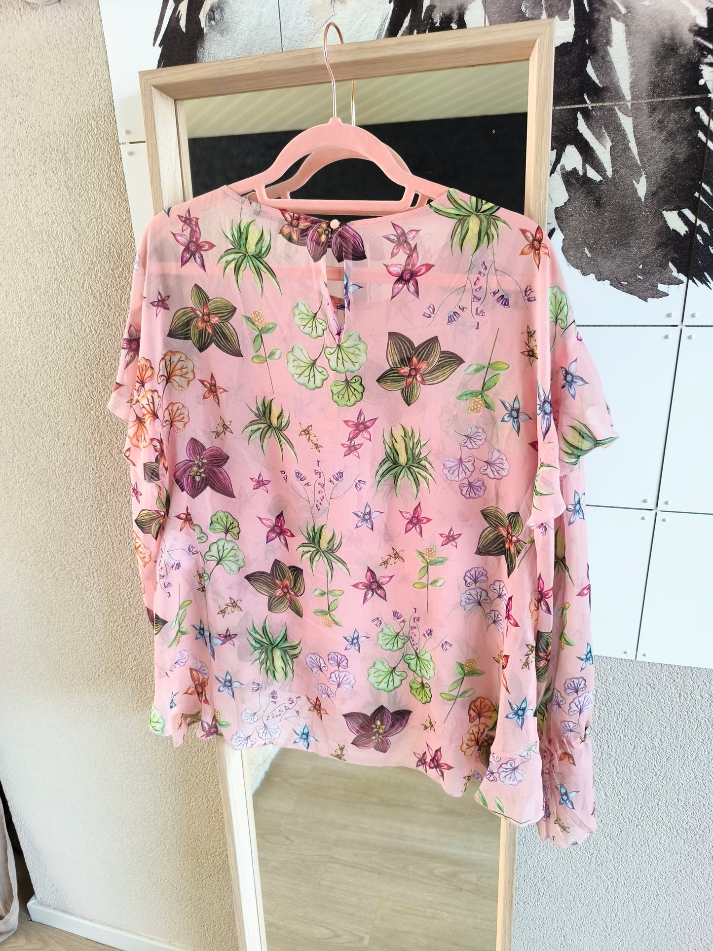 Luisa Cerano 100% silk floral top