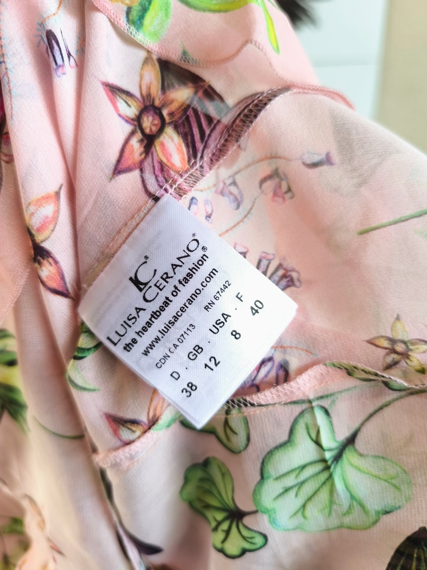 Luisa Cerano 100% silk floral top