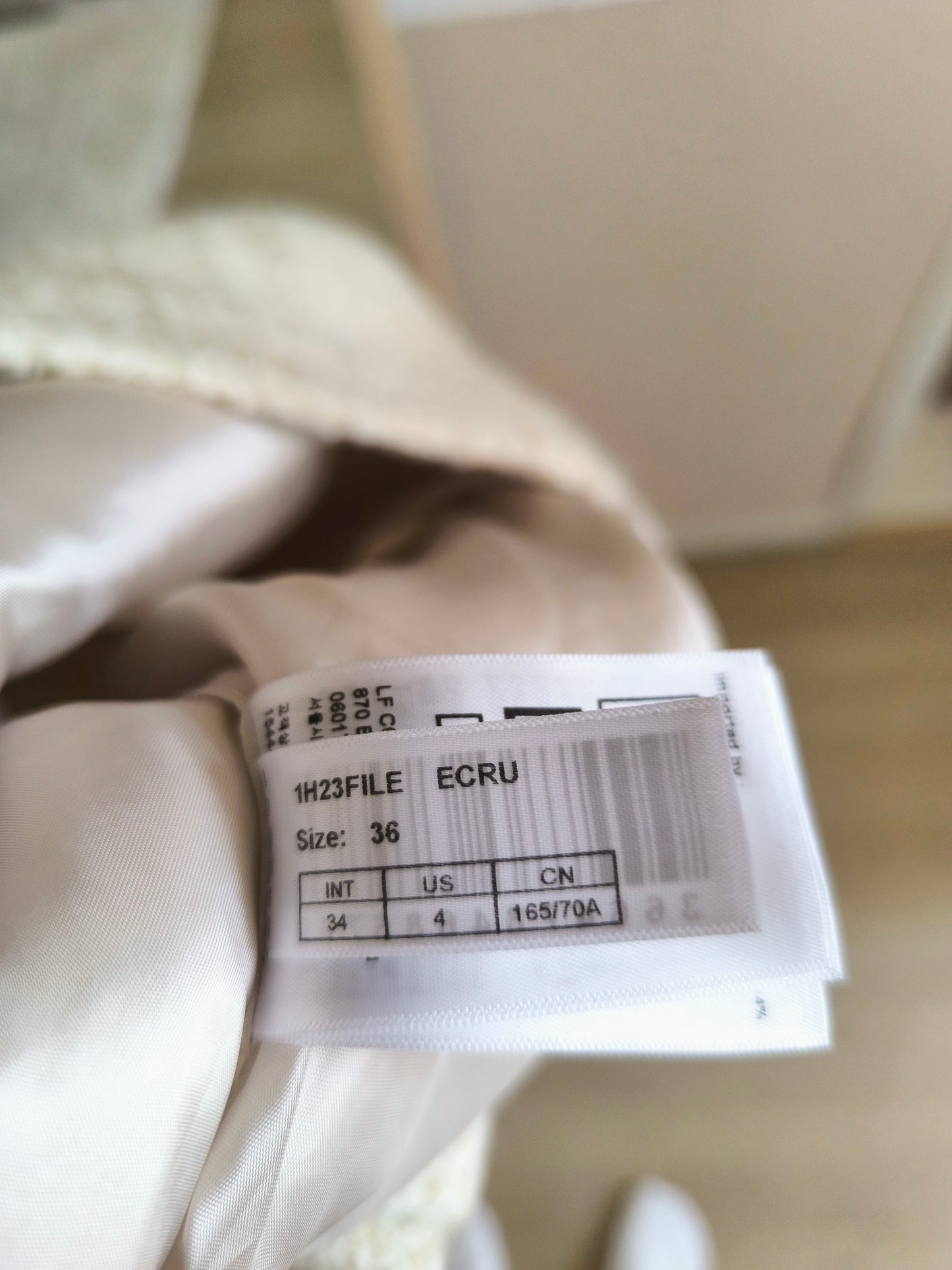 Ba&sh Filea bouclé tweed rok ecru