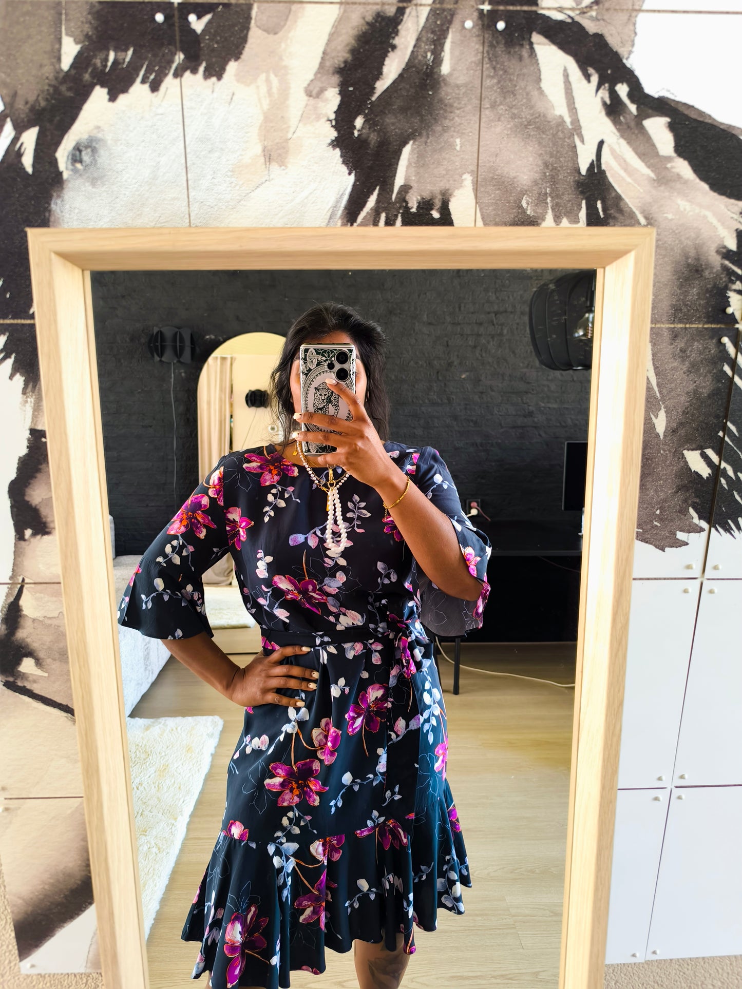 Sissy-Boy Jess jurk floral navy
