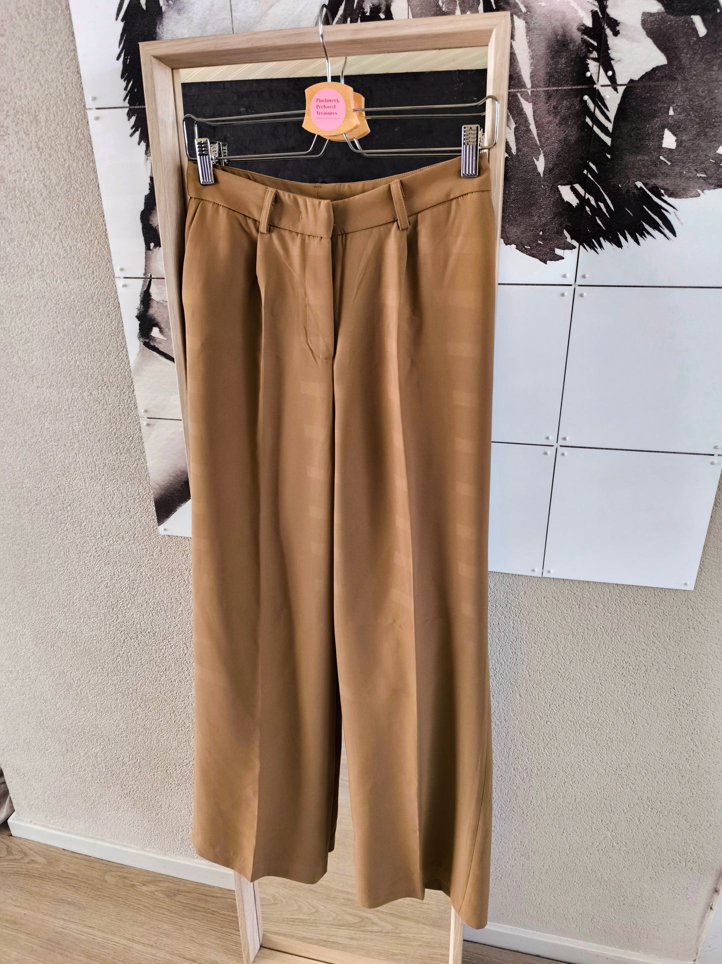 Shoeby fig high waist loose fit pants camel