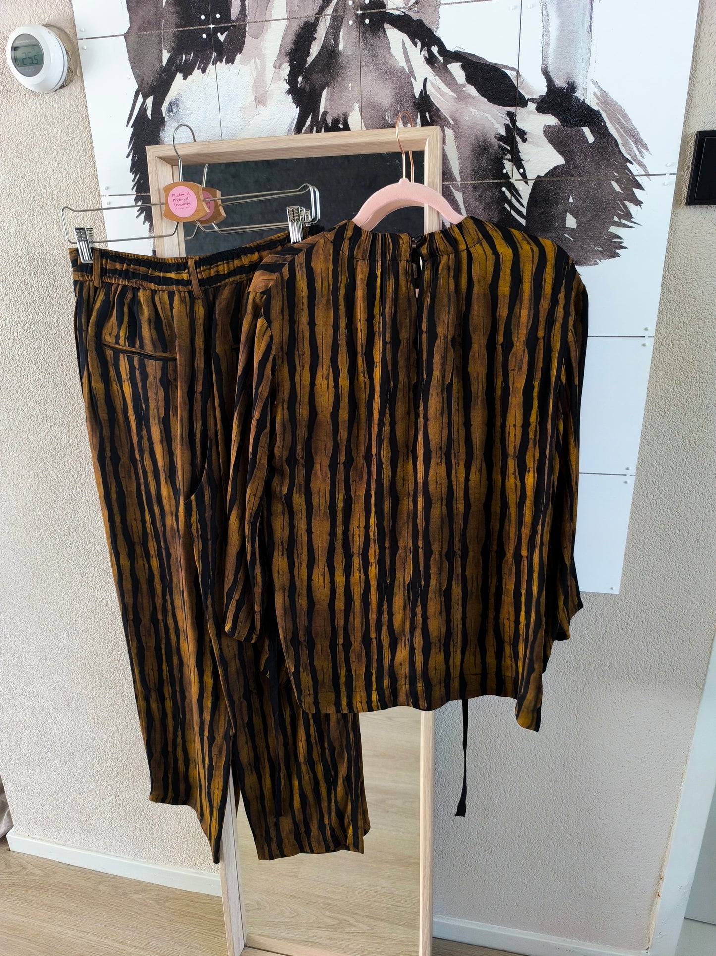 Zara Studio co-ord powersuit cognac (top + broek)